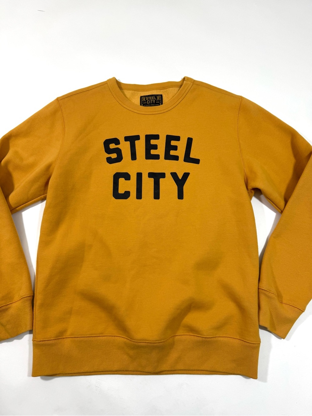 Steel City Adult Pittsburgh Logo Gold Fleece Crewneck Sweatshirt